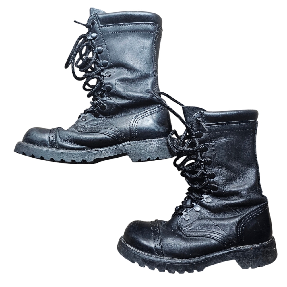 Corcoran‎ black leather steel toe made in USA combat boots size 6.5